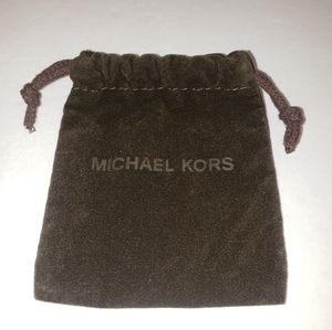 Michael Kors Brown Velvet Drawstring Pouch Bag